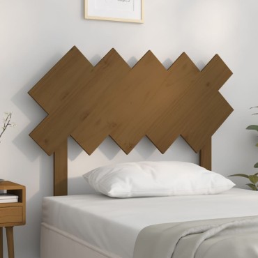 vidaXL Κεφαλάρι Κρεβατιού Μελί 104x3x80,5cm από Μασίφ Ξύλο Πεύκου 1 τεμ.