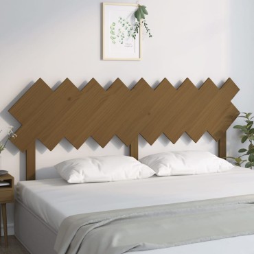 vidaXL Κεφαλάρι Κρεβατιού Μελί 178x3x80,5cm από Μασίφ Ξύλο Πεύκου 1 τεμ.