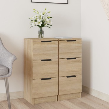 vidaXL Ντουλάπια 2 τεμ. Sonoma Δρυς 30x30x70cm Επεξεργασμένο Ξύλο