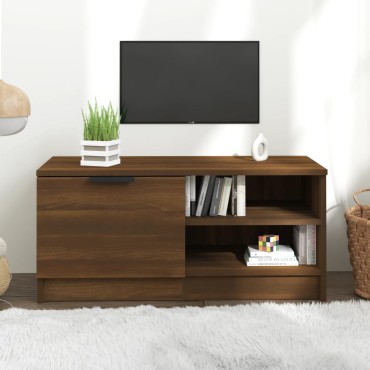 vidaXL Έπιπλο Τηλεόρασης Καφέ Δρυς 80x35x36,5cm Επεξεργασμένο Ξύλο