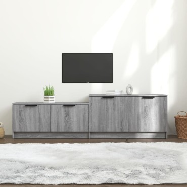 vidaXL Έπιπλο Τηλεόρασης Γκρι Sonoma 158,5x36x45cm Επεξεργασμένο Ξύλο