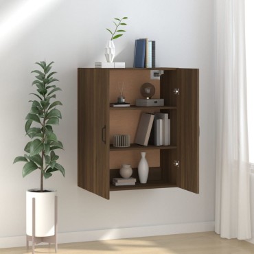 vidaXL Ντουλάπι Κρεμαστό Καφέ δρυς 69,5x34x90cm Επεξεργασμένο Ξύλο 1 τεμ.