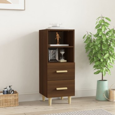 vidaXL Ντουλάπι Καφέ Δρυς 34,5x34x90cm Επεξεργασμένο Ξύλο 1 τεμ.
