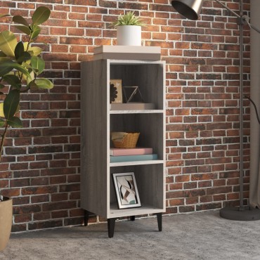 vidaXL Ντουλάπι Γκρι sonoma 34,5x32,5x90cm από Επεξεργασμένο Ξύλο 1 τεμ.