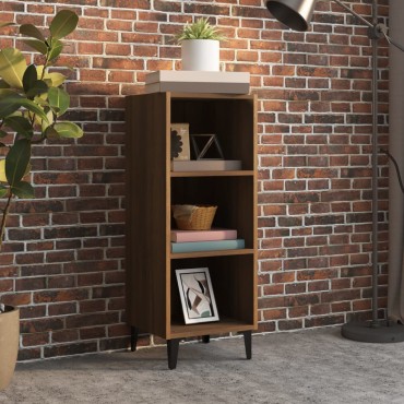vidaXL Ντουλάπι Καφέ Δρυς 34,5x32,5x90cm Επεξεργασμένο Ξύλο 1 τεμ.