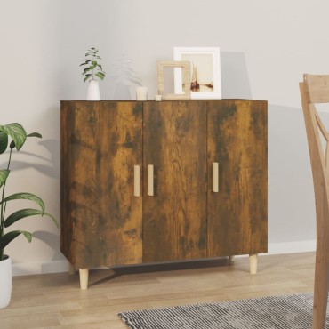 vidaXL Ντουλάπι Καπνιστή Δρυς 90x34x80cm Επεξεργασμένο Ξύλο 1 τεμ.