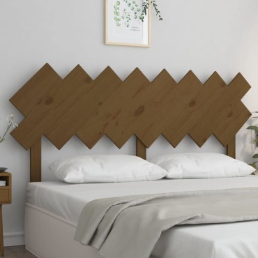 vidaXL Κεφαλάρι Κρεβατιού Μελί 159,5x3x80,5cm από Μασίφ Ξύλο Πεύκου 1 τεμ.
