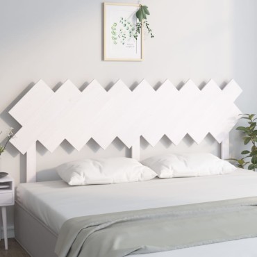 vidaXL Κεφαλάρι Κρεβατιού Λευκό 178x3x80,5cm από Μασίφ Ξύλο Πεύκου 1 τεμ.