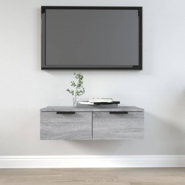 vidaXL Ντουλάπι Τοίχου Γκρι Sonoma 68x30x20cm Επεξεργασμένο Ξύλο 1 τεμ.