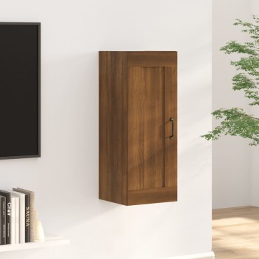 vidaXL Ντουλάπι Κρεμαστό Καφέ Δρυς 35x34x90cm Επεξεργασμένο Ξύλο 1 τεμ.