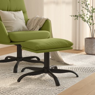 vidaXL Υποπόδιο Ανοιχτό Πράσινο 60x60x36cm Βελούδινο 1 τεμ.