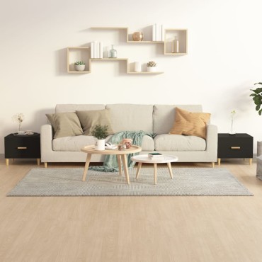 vidaXL Τραπεζάκια Σαλονιού 2 τεμ. Μαύρα 50x50x40cm Επεξεργ. Ξύλο