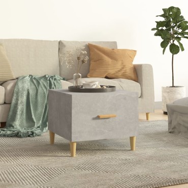 vidaXL Τραπεζάκι Σαλονιού Γκρι Σκυρ. 50x50x40cm Επεξεργασμένο Ξύλο 1 τεμ.