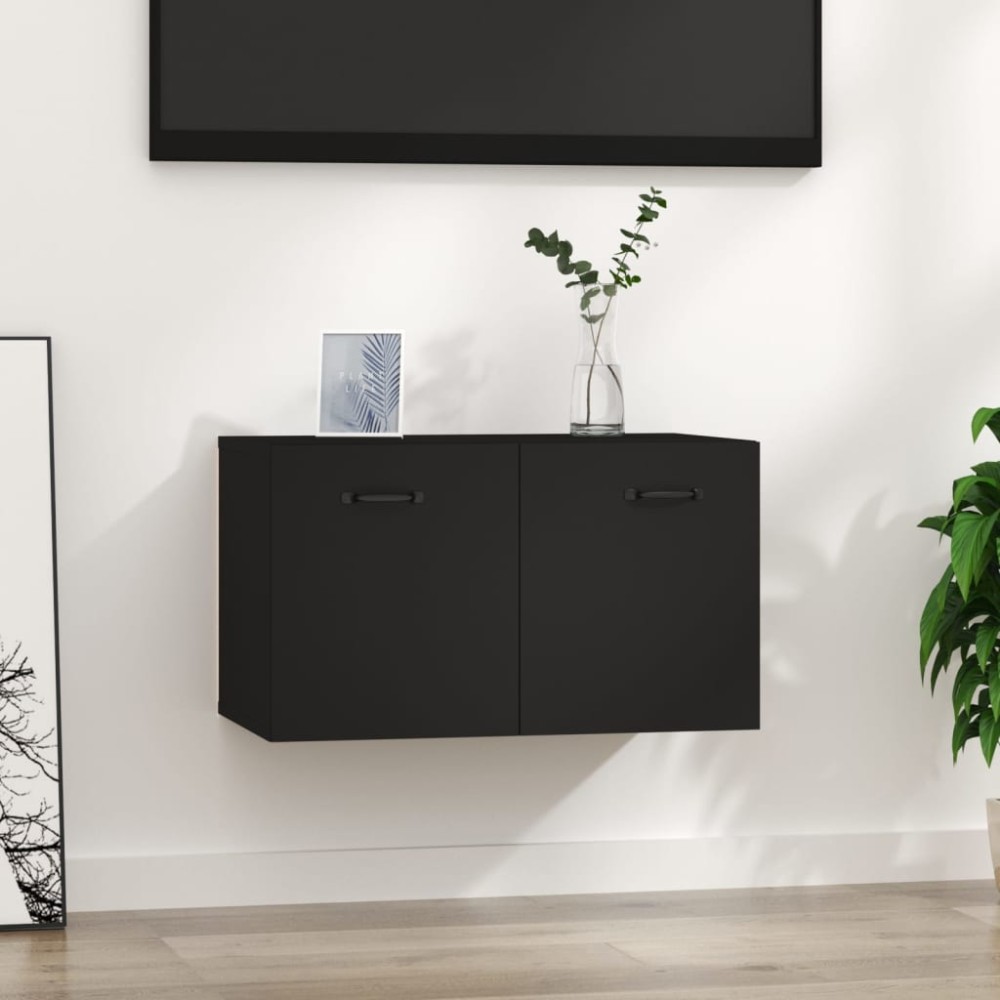 vidaXL Ντουλάπι Τοίχου Μαύρο 60x36,5x35cm από Επεξεργασμένο Ξύλο 1 τεμ.