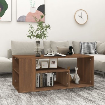 vidaXL Τραπεζάκι Σαλονιού Καφέ Δρυς100x50x40cm Επεξεργασμένο Ξύλο 1 τεμ.