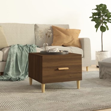 vidaXL Τραπεζάκι Σαλονιού Καφέ δρυς 50x50x40cm Επεξεργασμένο Ξύλο 1 τεμ.