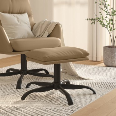 vidaXL Υποπόδιο Καπουτσίνο 60x60x36cm από Συνθετικό Δέρμα 1 τεμ.
