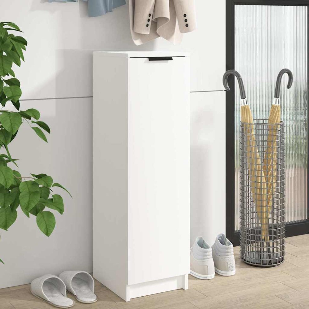 vidaXL Παπουτσοθήκη Λευκή 30x35x100cm από Επεξεργασμένο Ξύλο