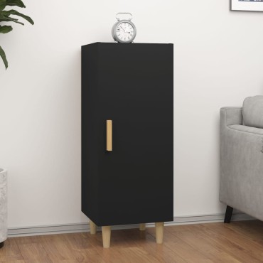 vidaXL Ντουλάπι Μαύρο 34,5x34x90cm από Επεξεργασμένο Ξύλο 1 τεμ.