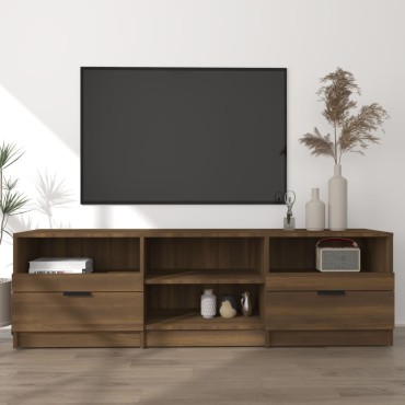vidaXL Έπιπλο Τηλεόρασης Καφέ Δρυς 150x33,5x45cm Επεξεργασμένο Ξύλο