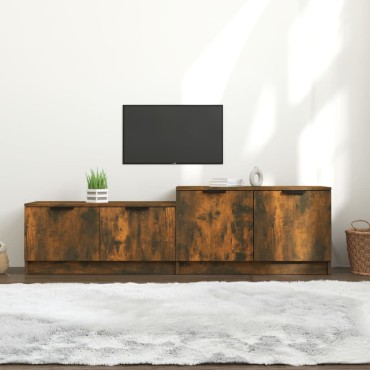 vidaXL Έπιπλο Τηλεόρασης Καπνιστή Δρυς 158,5x36x45cm Επεξεργ. Ξύλο