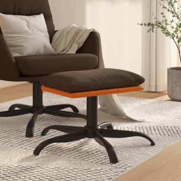 vidaXL Υποπόδιο Καφέ 60x60x36cm Ύφασμα & Συνθετικό Δέρμα 1 τεμ.