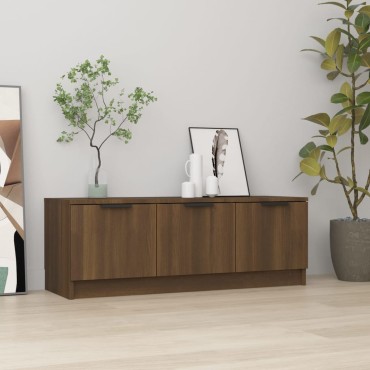vidaXL Έπιπλο Τηλεόρασης Καφέ Δρυς 102x35x36,5cm Επεξεργασμένο Ξύλο