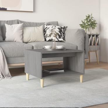 vidaXL Τραπεζάκι Σαλονιού Γκρι Sonoma 60x50x40cm Επεξεργασμένο Ξύλο 1 τεμ.