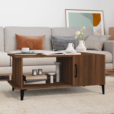 vidaXL Τραπεζάκι Σαλονιού Καφέ Δρυς 90x50x40cm Επεξεργασμένο Ξύλο 1 τεμ.