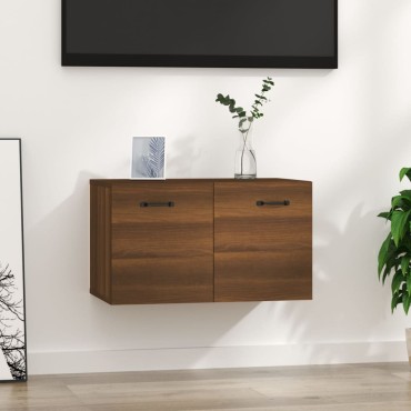 vidaXL Ντουλάπι Τοίχου Καφέ Δρυς 60x36,5x35cm Επεξεργασμένο Ξύλο 1 τεμ.
