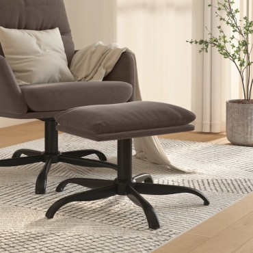 vidaXL Υποπόδιο Σκούρο Γκρι 60x60x36cm από Ύφασμα Μικροϊνών 1 τεμ.