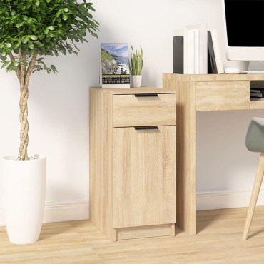 vidaXL Ντουλάπι Γραφείου Sonoma Δρυς 33,5x50x75cm Επεξεργ. Ξύλο 1 τεμ.