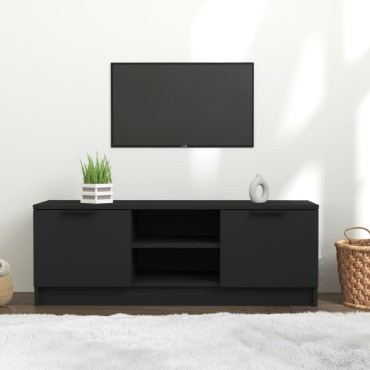 vidaXL Έπιπλο Τηλεόρασης Μαύρο 102x35x36,5cm Επεξεργασμένο Ξύλο