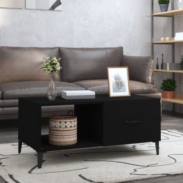 vidaXL Τραπεζάκι Σαλονιού Μαύρο 90x50x40cm Επεξεργασμένο Ξύλο 1 τεμ.