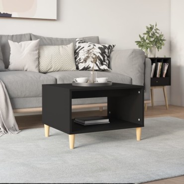 vidaXL Τραπεζάκι Σαλονιού Μαύρο 60x50x40cm από Επεξεργασμένο Ξύλο 1 τεμ.