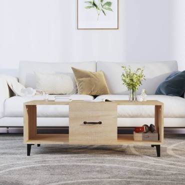 vidaXL Τραπεζάκι Σαλονιού Sonoma Δρυς 102x50x40cm Επεξεργασμένο Ξύλο 1 τεμ.