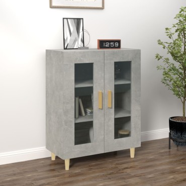 vidaXL Ντουλάπι Γκρι Σκυροδέματος 69,5x34x90cm Επεξεργασμένο Ξύλο 1 τεμ.