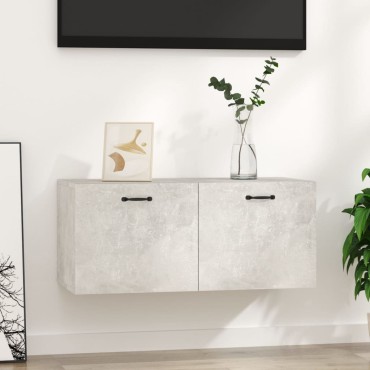 vidaXL Ντουλάπι Τοίχου Γκρι Σκυρ. 80x36,5x35cm Επεξεργασμένο Ξύλο 1 τεμ.