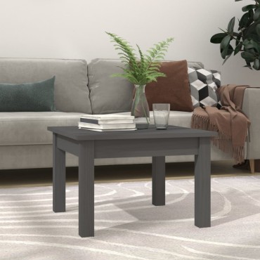 vidaXL Τραπεζάκι Σαλονιού Γκρι 45x45x30cm από Μασίφ Ξύλο Πεύκου 1 τεμ.