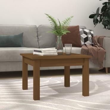 vidaXL Τραπεζάκι Σαλονιού Καφέ Μελί 45x45x30cm Μασίφ Ξύλο Πεύκου 1 τεμ.