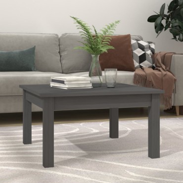 vidaXL Τραπεζάκι Σαλονιού Γκρι 55x55x30cm από Μασίφ Ξύλο Πεύκου 1 τεμ.