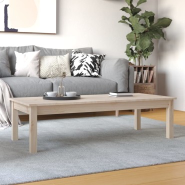 vidaXL Τραπεζάκι Σαλονιού Γκρι 110x50x30cm από Μασίφ Ξύλο Πεύκου 1 τεμ.