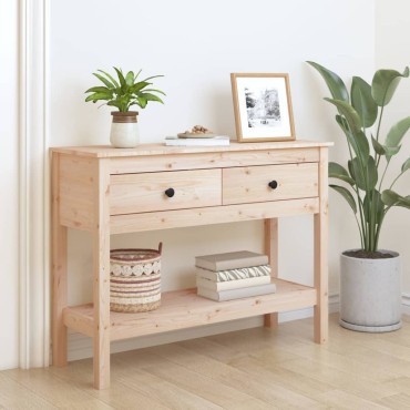 vidaXL Τραπέζι Κονσόλα 100x35x75cm από Μασίφ Ξύλο Πεύκου 1 τεμ.