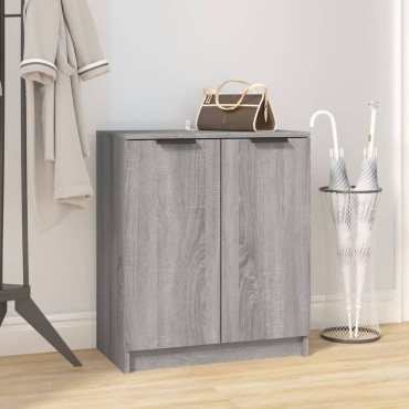 vidaXL Παπουτσοθήκη Γκρι Sonoma 59x35x70cm από Επεξεργασμένο Ξύλο 1 τεμ.
