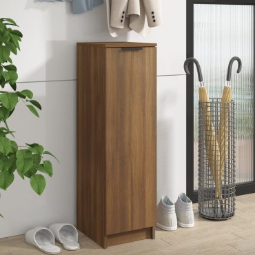 vidaXL Παπουτσοθήκη Καφέ Δρυς 30x35x100cm από Επεξεργασμένο Ξύλο 1 τεμ.