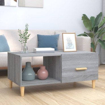 vidaXL Τραπεζάκι Σαλονιού Γκρι Sonoma 89,5x50x40cm Επεξεργασμένο Ξύλο 1 τεμ.