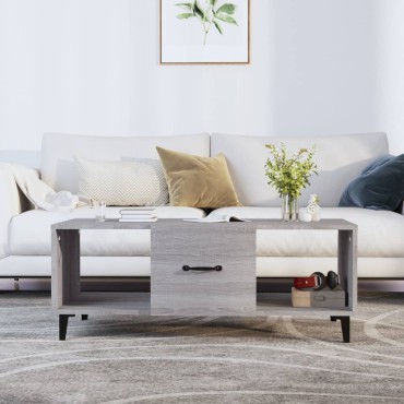 vidaXL Τραπεζάκι Σαλονιού Γκρι Sonoma 102x50x40cm Επεξεργασμένο Ξύλο 1 τεμ.
