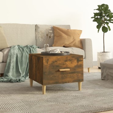 vidaXL Τραπεζάκι Σαλονιού Καπνιστή δρυς 50x50x40cm Επεξεργασμένο Ξύλο 1 τεμ.