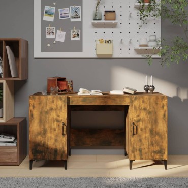 vidaXL Γραφείο Καπνιστή Δρυς 140x50x75cm από Επεξεργασμένο Ξύλο 1 τεμ.