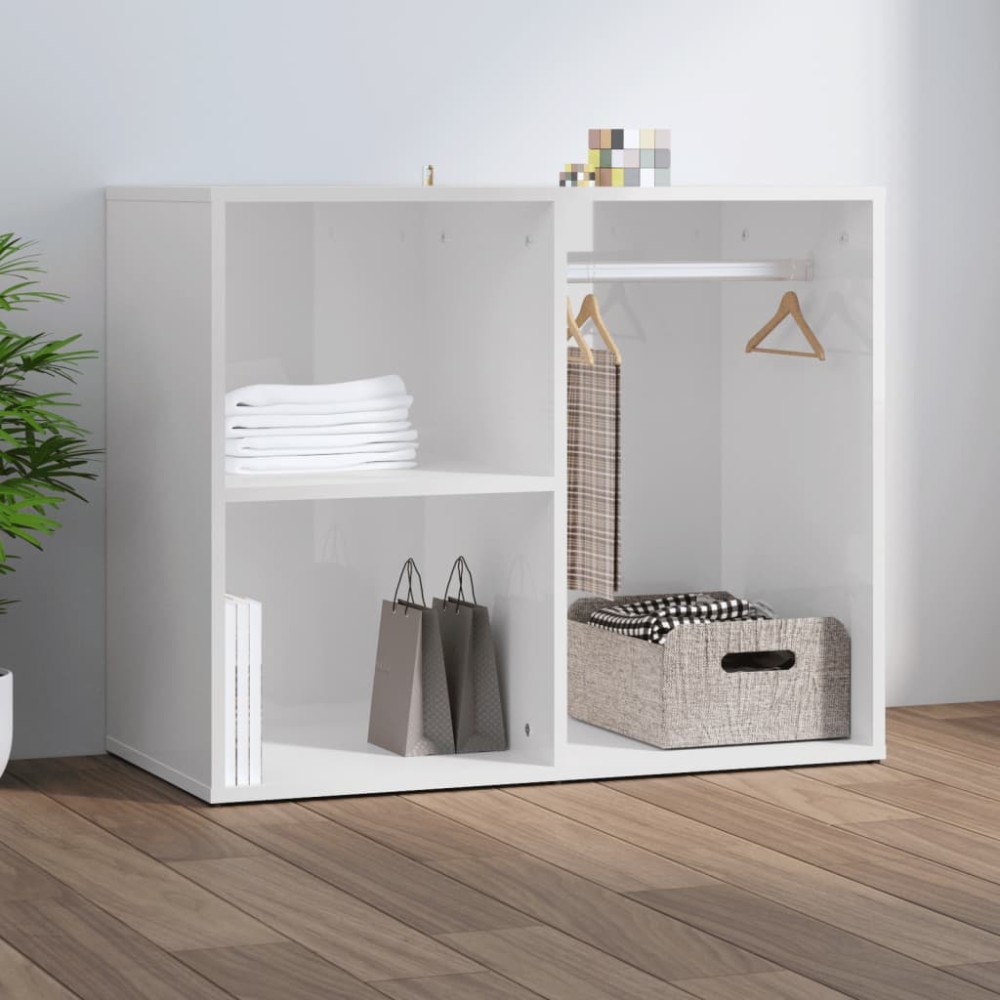 vidaXL Ντουλάπι Γυαλιστερό Λευκό 80x40x65cm Επεξεργασμένο Ξύλο 1 τεμ.